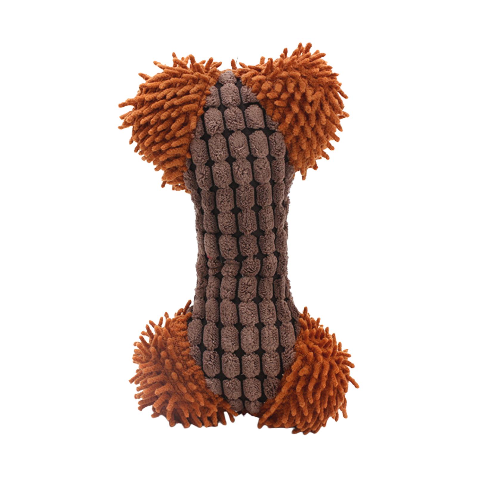 

Plush Bone Shaped Dog Toy Durable Textured Surface Soft Chew Toy for Dogs Interactive Pet Play Training Toy Suitable for All Breeds One Size