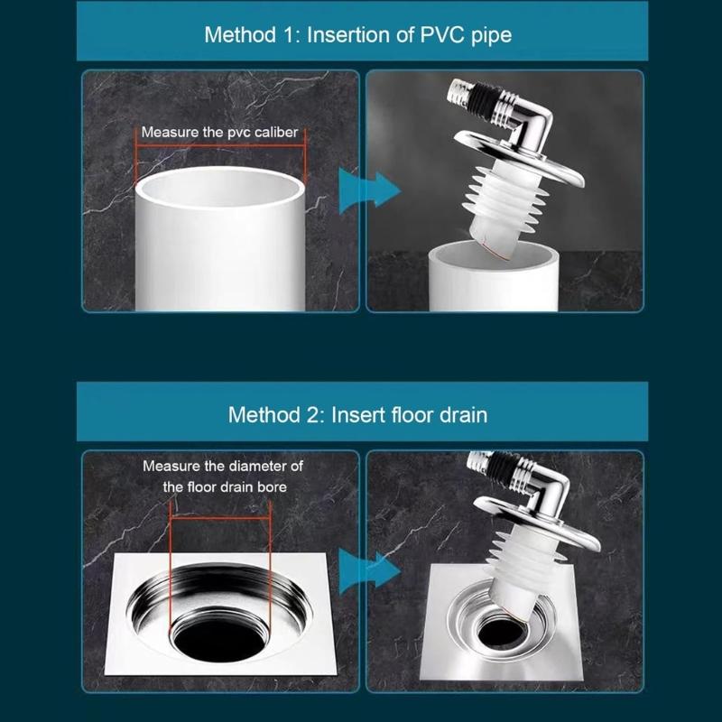 Double Purpose Not Overflows Not Odor Washing Machine Drain Connector ABS Drainages Adapter Upgrades for Bathroom Sink Tub