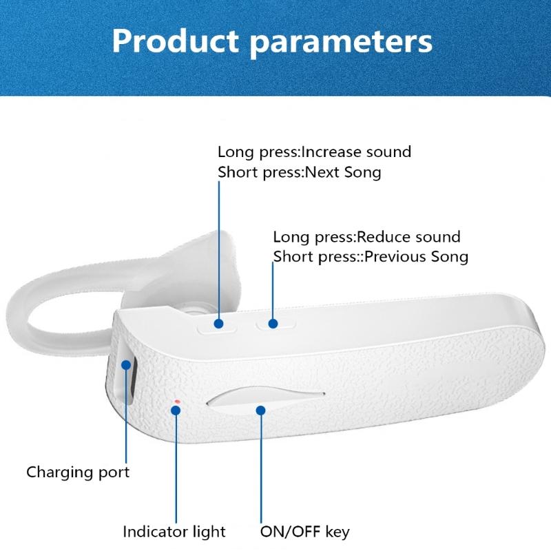 HL22 Single Ear Wireless Earbud BLE5.1 Bluetooth-compatible Headsets Ear Hook Sports Earphone for Cycling Business