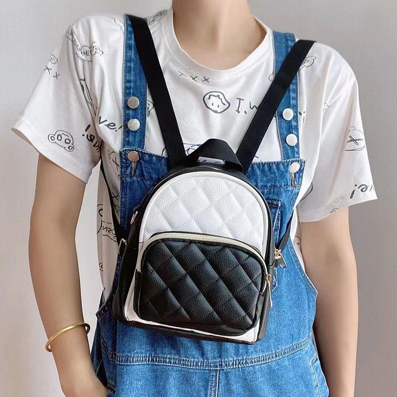 Luxury Designer Puses Multi-Function Foreign Original Small Mini Backpack Bag Patchwork Leisure Exquisite Small Student Backpack
