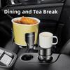 Car Cup Holder Expander Dock with Compass Compatible for One Existing Cup Holder-Upgrade To Two Holders,360°Adjustable Noise-Free Cup Holder Expansion