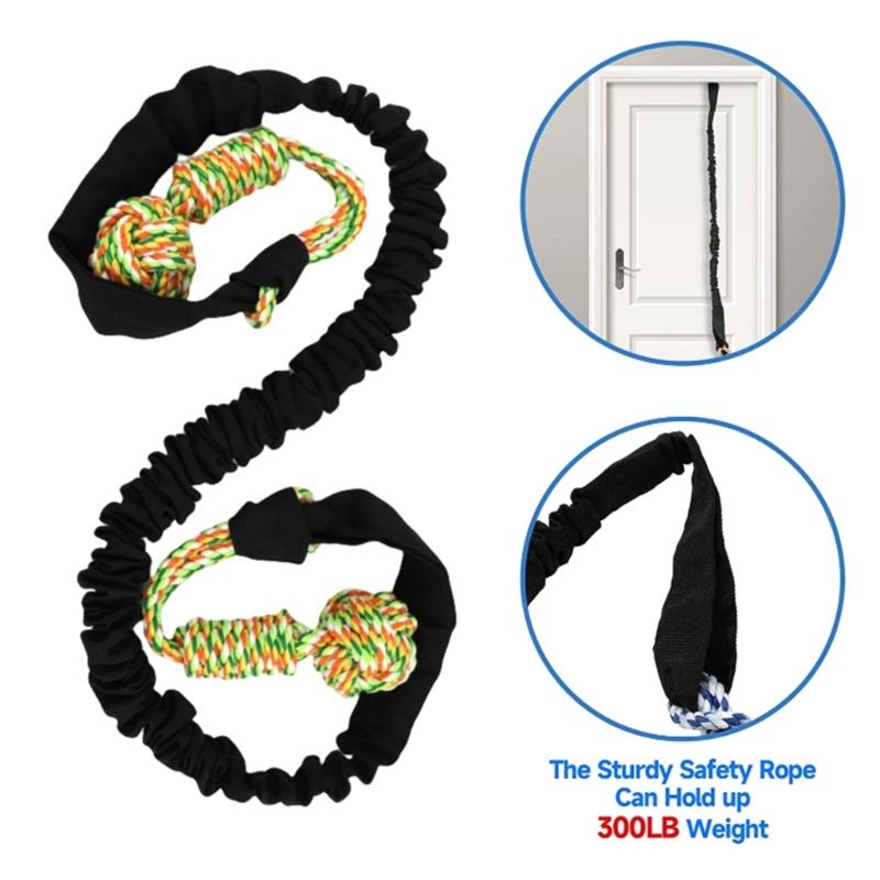 Dogs Knot Rope Toy Physical Activity Outdoor Bungee Tug Toy Knot Rope Toy Interactively Pet Mouth Clean Training Toy