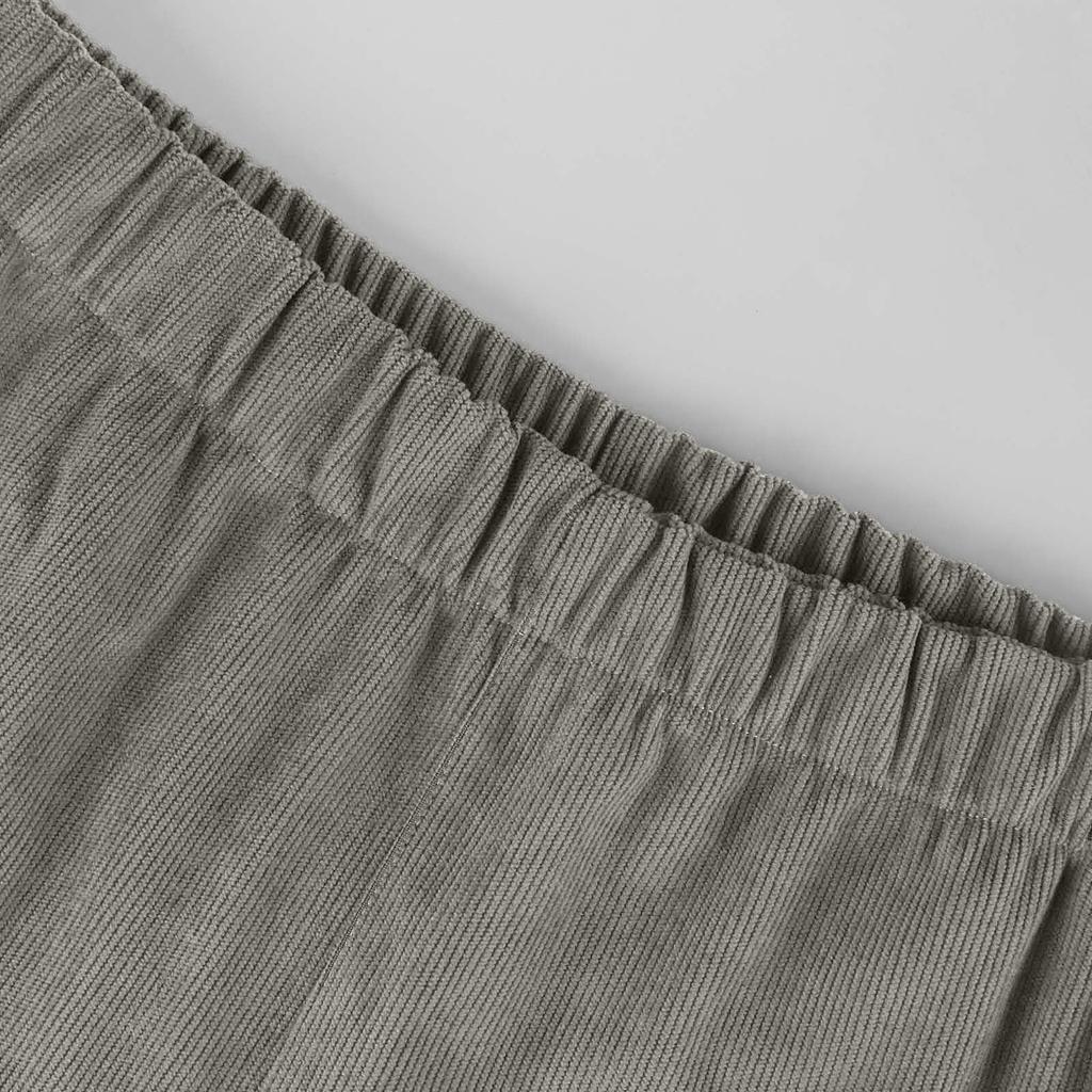 Women's Corduroy Flare Pants Elastic Waist Bell Bottom Trousers