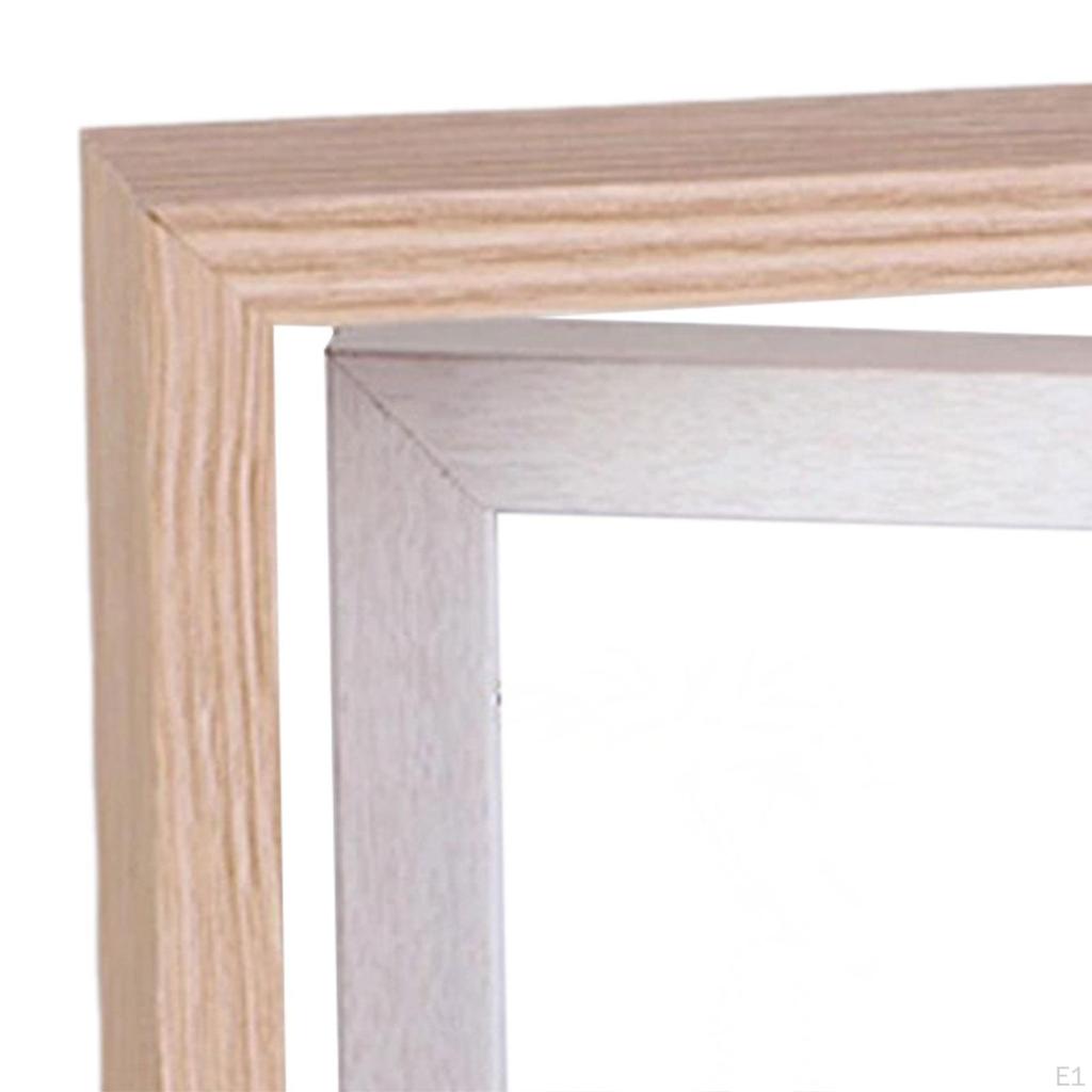 Doppelseitiger rotierender Bilderrahmen Tischdisplay aus Holz schwebend für