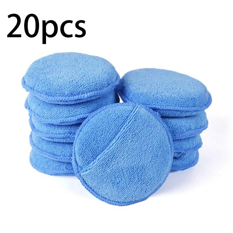 1-20pcs Microfiber Wax Towel Ultra-Soft Polishing Waxing Pocket Cars Wax Foam Sponge Remove Wax Auto Care Polish Foam Sponge