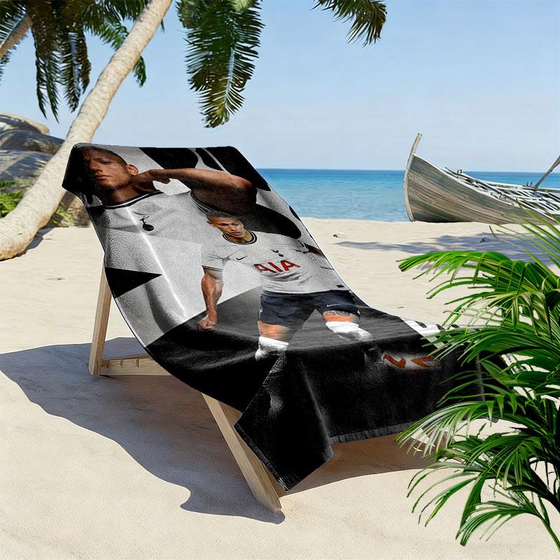 Tottenham Print Beach Towel, Large Soft Quick Dry Towel for Beach Camping Swimming