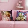 Vintage Anime R-Rose Of Versailles Pillow Case Anti-Dustmite Pillowcase Invisible Zipper Silky Short Plush Sofa Cushion Cover