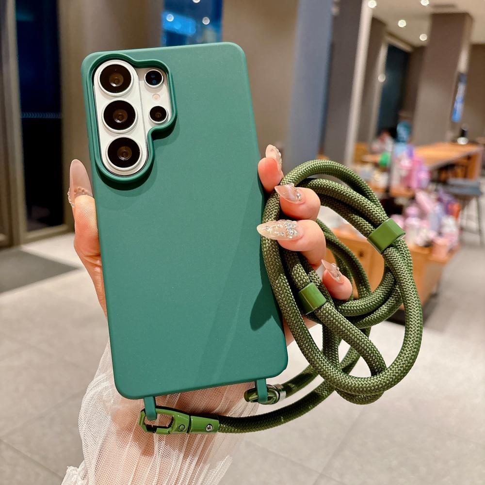 Crossbody Lanyard Silicone Soft Case For Samsung S26 Ultra S25 Edge S24 S22 Plus S21 S20 FE Necklace Shoulder Shockproof Cover