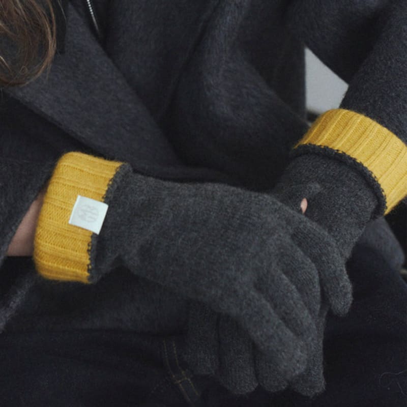 Marchen Unisex Couple Two-Tone Gloves_4color