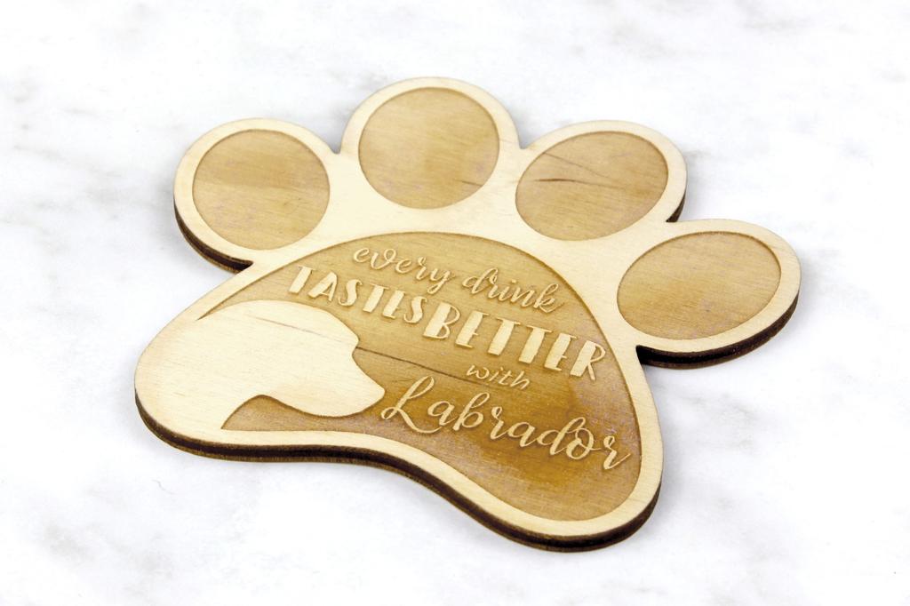 Labrador Retriever - Mug Coaster, Engraved Coaster with Dog, Gift for Dog Lover by Art-Dog Brand
