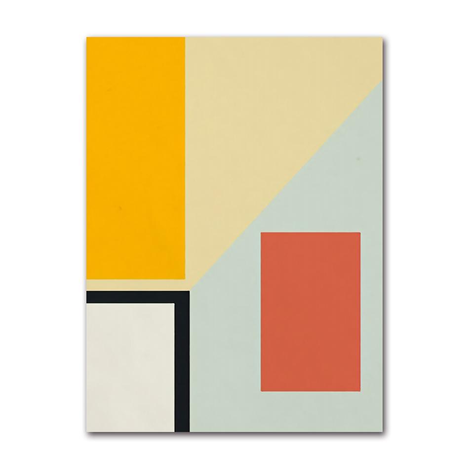 Art Pictures for Living Room Decorative Poster Modern Nordic Decoration Home Canvas Painting Geometric Yellow Abstract Wall