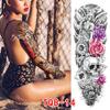 Waterproof Full Arm Floral Tattoo Stickers - Cross-Border Design for Europe & America