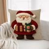 45cm Grau Rot Weihnachtskissenbezug 4PCS Cartoon Weihnachtsmann Schneemann Elch Sofakissenbezug Heim Bett Auto Deko Frohe