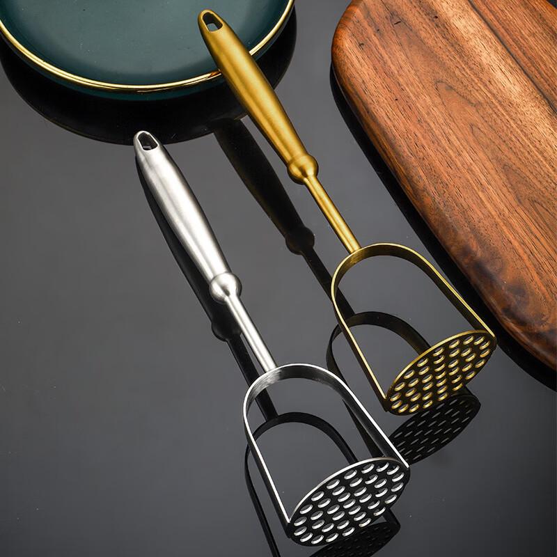 Ruhan Stainless Steel Manual Food Masher with Gourd Handle