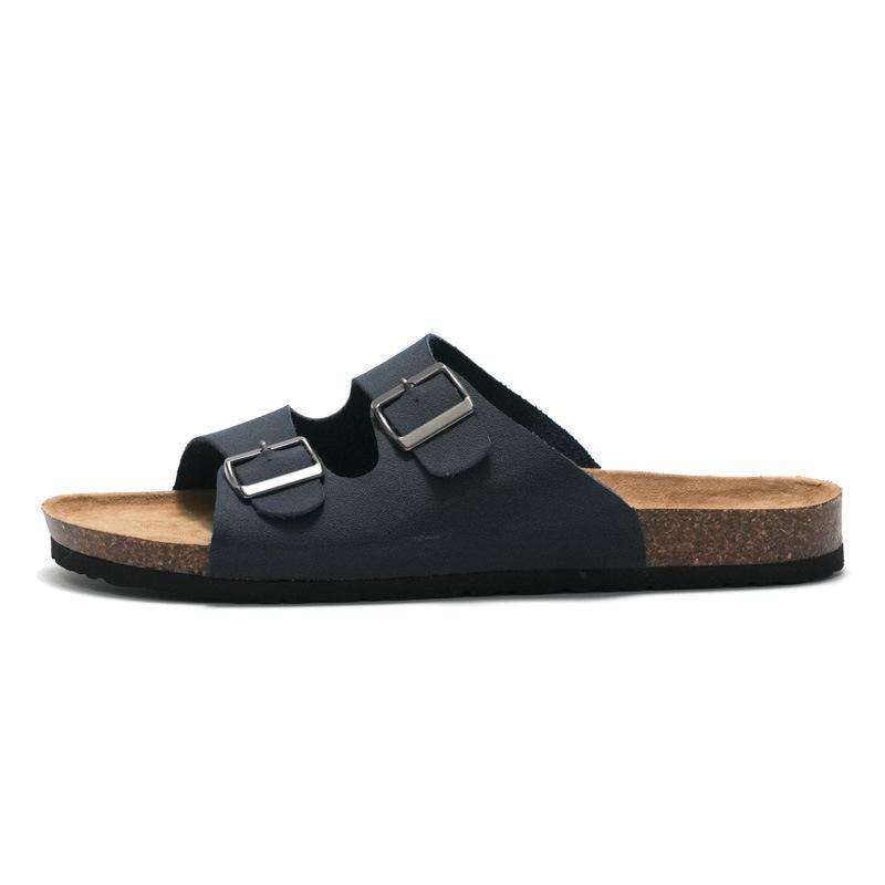 Modemarke Unisex Korkschuhe Frau/Mann Nubuk Clogs Sandalen Sommer Strand Hausschuhe Zuhause Freizeit Pantoletten Damen Gürtelschnalle Sandalen 2025