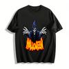 Halloween Grim Reaper Print Casual Top Pure Cotton T-shirt