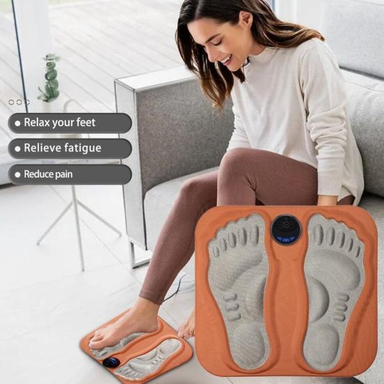 Intelligent Foot Massager Digital Display 6 Modes 15 Intensity Levels Rechargeable Smart Foot Massage Pad