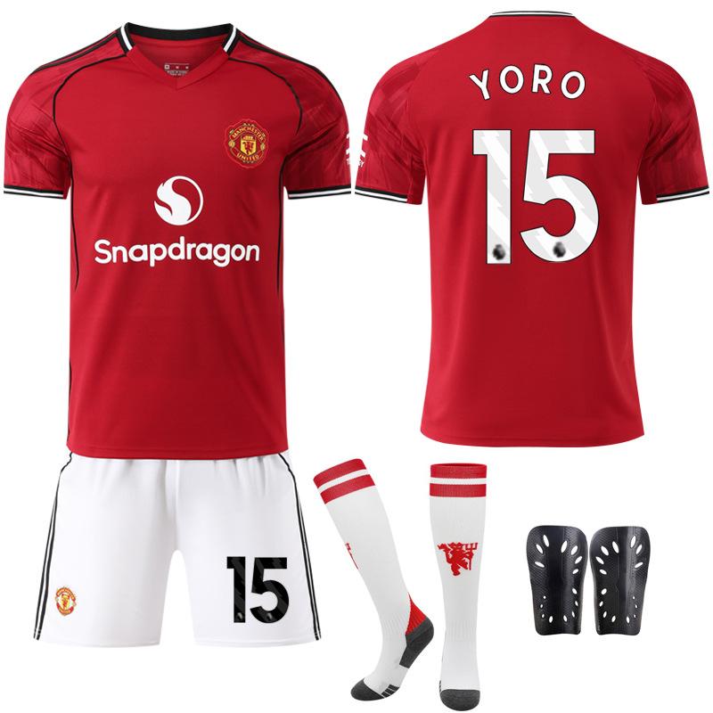2526 New Man L Red Devils home court No. 17 Ganacho 8B fee football jersey set jersey M United red foreign trade