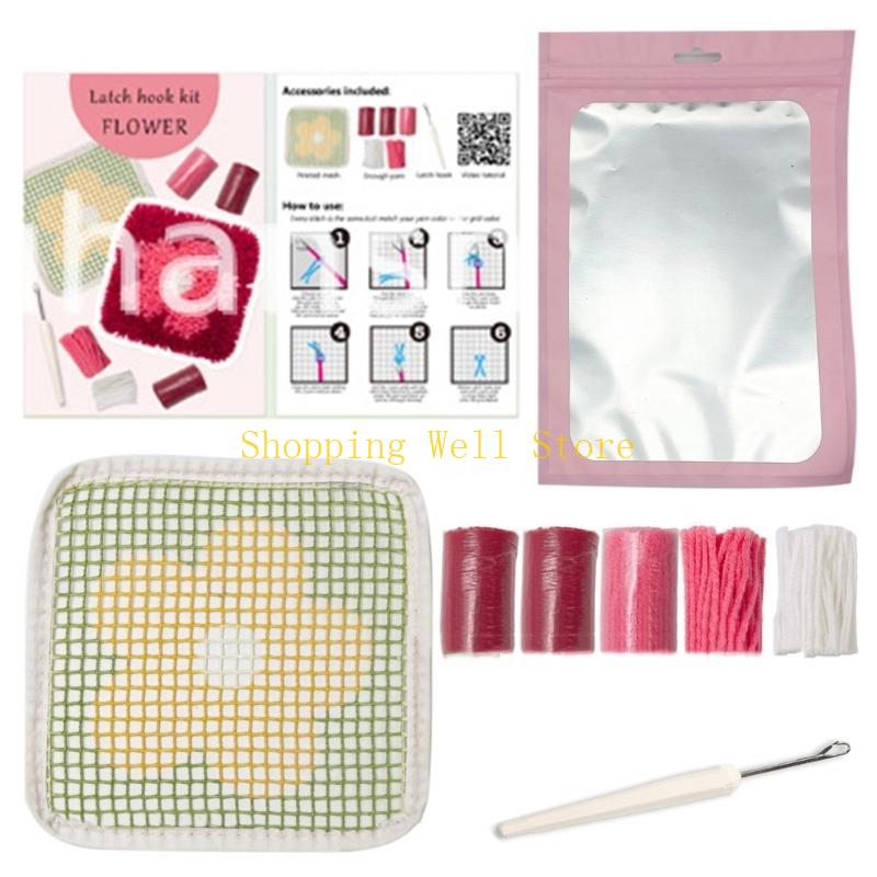 KX4B Knitting Kits for Starter Latched Hook Kits Handmade Making Kits