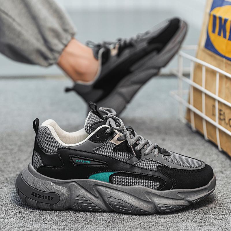Fashion Men Sneakers Breathable Chunky Sneakers Men Casual Shoes Versatile Slip-ons Soft Dad Shoes Male Trendy