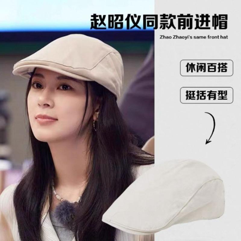 Forward hat women's autumn and winter hat breathable retro British reverse cap literary and advanced sense