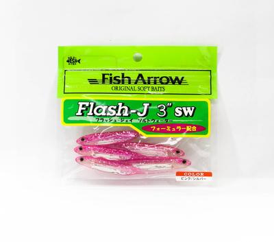 Fish Arrow Soft Lure Flash J SW 3 Inch 5 Piece Per Pack #101 (9600)