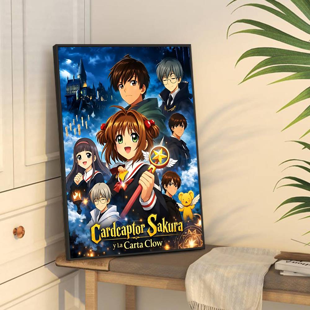 C-CardcaptorS S-Sakura Kawaii Pink Girl Good Quality Prints and Posters Waterproof Paper Sticker Coffee House Bar Posters