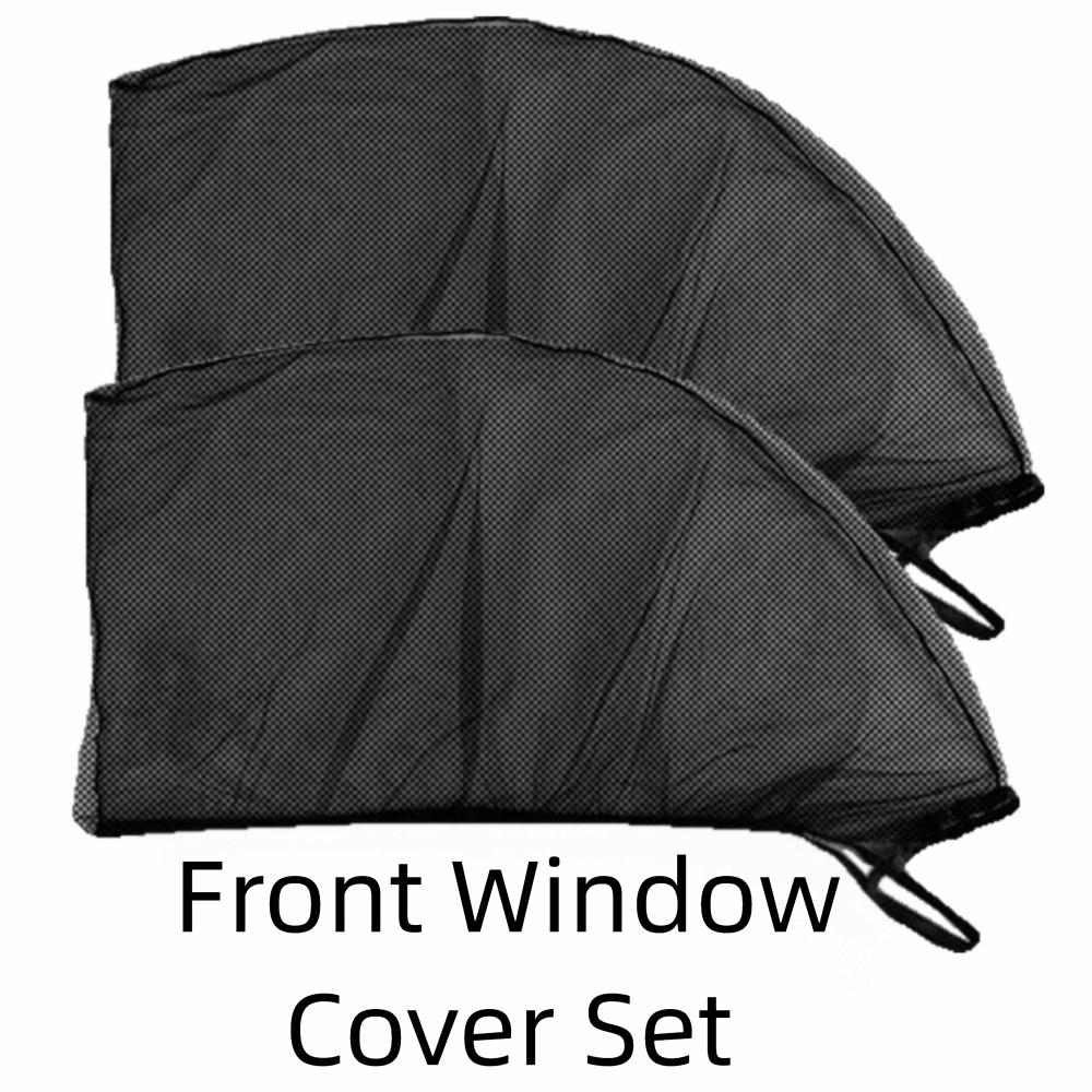 2Pcs Rear/front Car Sunshade Curtains Universal Fit UV Protection SUV Curtains Repellent Mosquito Mesh Net Car Window Sun Visor