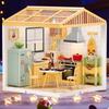 Doll House Micro Building Block Diy Handicraft Room Assembly Scene Bricks Bedroom Kitchen Restaurant Model Blocks Birthday Gifts