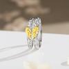 Original 999 Sterling Silver Wing Guardian Openable Couple Ring Set for Men and Women - High-End Design