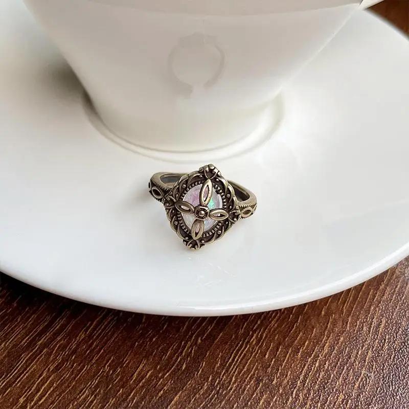 Vintage Y2k Demon Heart Zircon Adjustable Rings For Women Personality Rings Party Halloween Jewelry Accessories Gifts