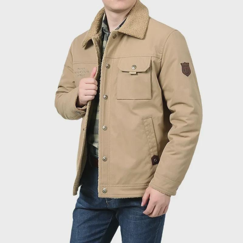 Men's Winter Thickened Casual Jacket for Middle-aged & Elderly