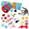 Cat Toy Set With Tunnel Teaser Wand Plush Mouse Toys Indoor Play Enrichment