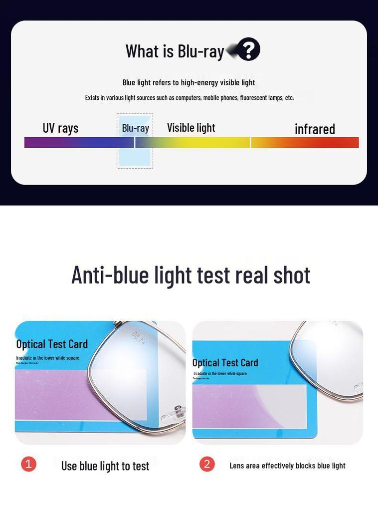 New Men's Anti-Blue Light Metal Reading Glasses - High Definition for Middle-aged and Elderly