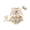 Infant Toddler Long-Sleeve Romper & Skirt Set