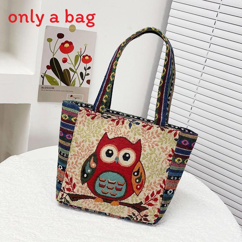 Ethnic Embroidered Handbag For Women With Canvas Material And Zipper Closure For Daily Use