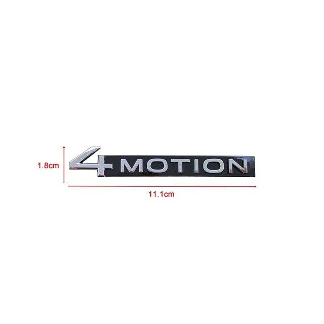 Car Styling 4Motion 3D Rear Trunk Fender ABS Chrome Zinc Alloy Emblem Badge Decal for Volkswagen Tiguan Touareg Tayron