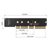 Cablecc NGFF NVMe AHCI SSD to 16X 8X 4X Low Profile SSD with Power 3cm 110mm x 1U Server Mount M.2 M-key PCI-E 3.0 Adapter, Height, 80mm,