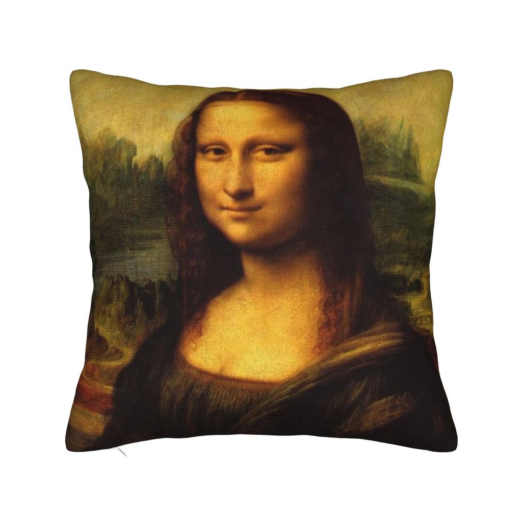 Pillow Cover Mona Lisa Mountain View Morden Pillow Case For Couch Sofa Bedroom Pillowcases