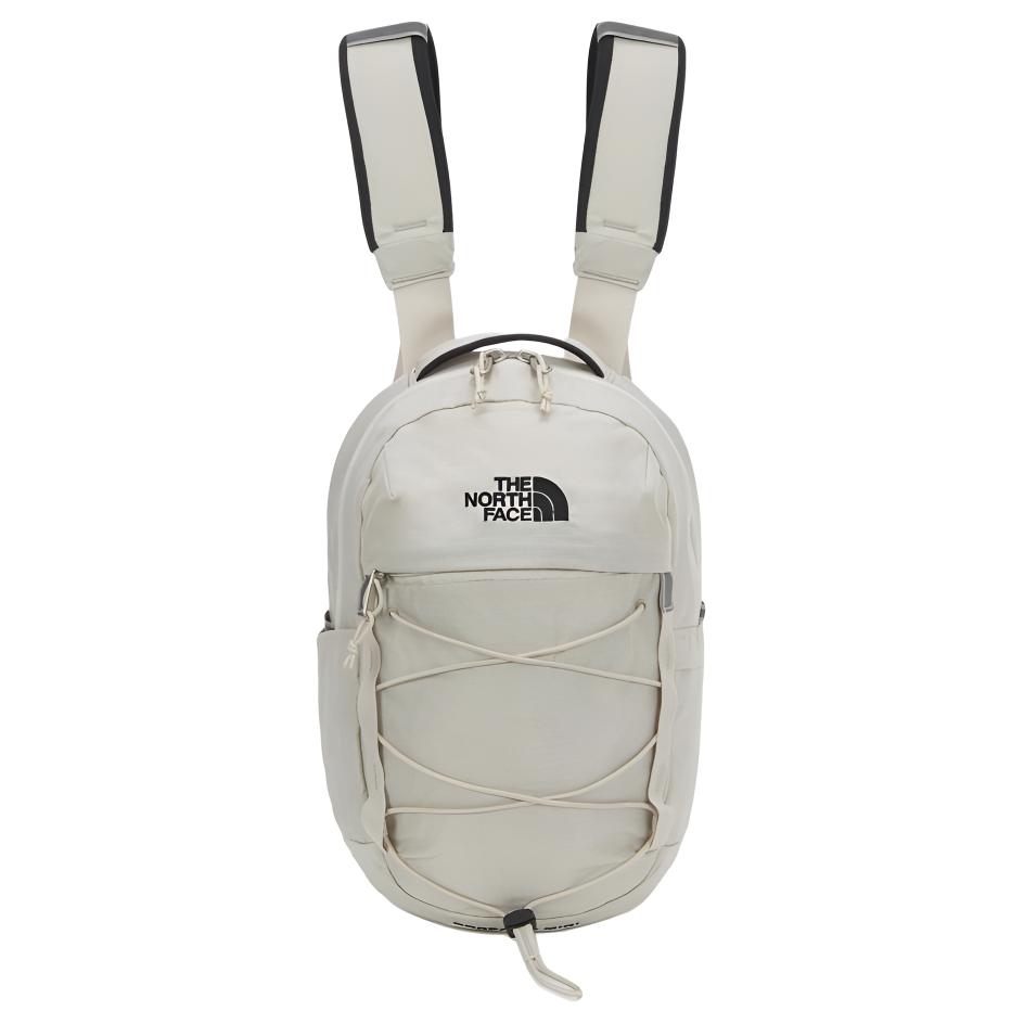 The North Face Men's Beige Simple Versatile Logo Embroidered Nylon Mini Backpack Backpack Nm2ds07d
