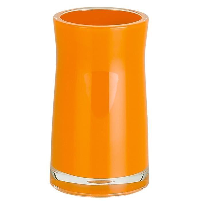SYDNEY Gobelet salle de bain - 12x7x7cm - Orange