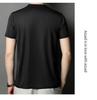 Brand 2025 Men's High-End Ice Silk Crew Neck Short Sleeve T-Shirt - Solid Color, Advanced Texture, New Summer Edition