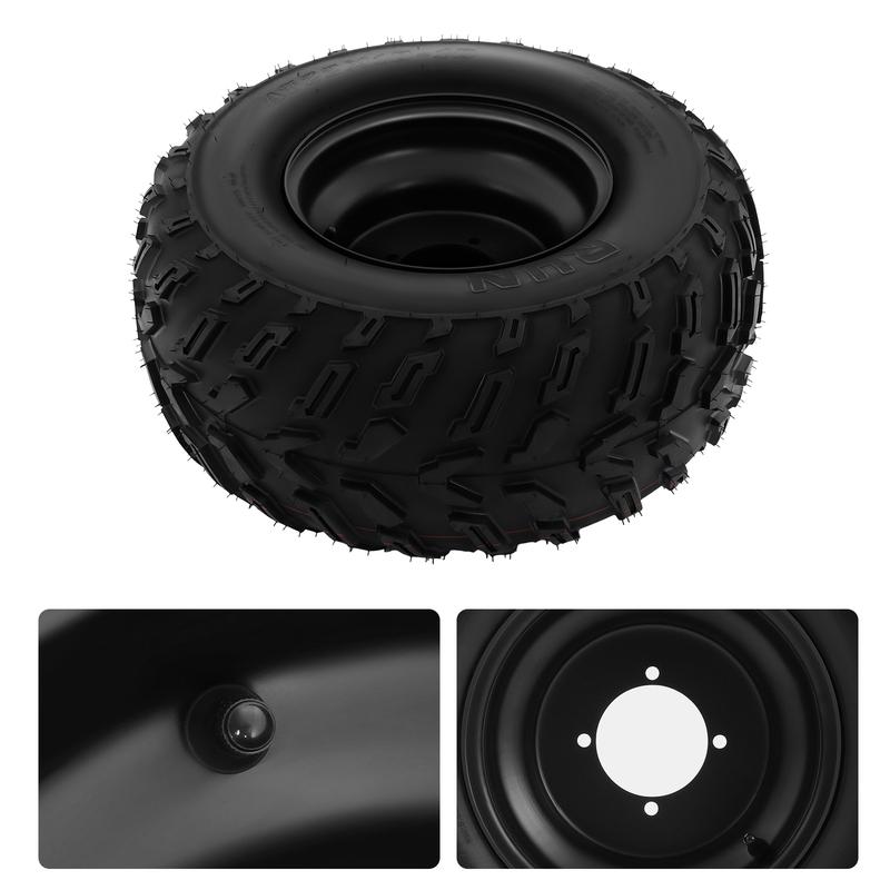 Black All-terrain Tire with Patterns , ATV Wheel, 10 inch Tire for Go-Kart for ATVs and Karting