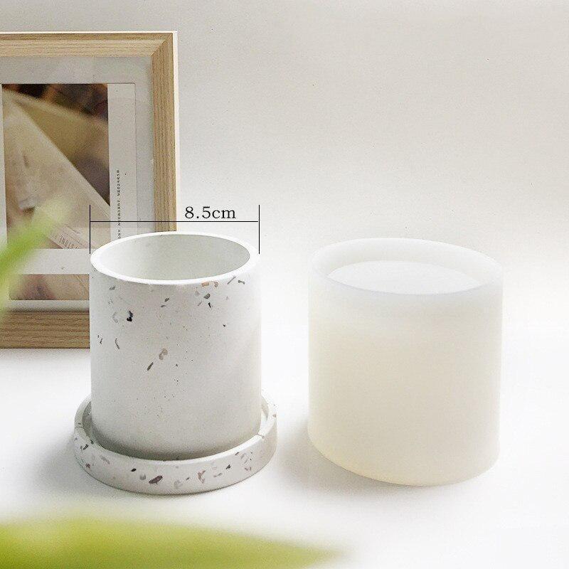 Zement-Blumentopfform, Silikon, DIY, Sukkulententopf, rund, quadratisch, Terrazzo-Blumentopfform, Kunstharz, Zement, Kunstbedarf, Tonformen