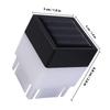 2Pcs Solar Fence Light Outdoor Garden Patio Yard Lamp Monocrystalline Solar Panel High Brightness LED Landscape Lamp White Light