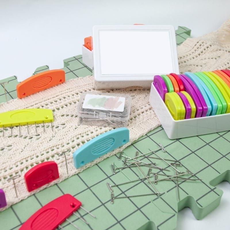 

Knit Blocking Tool & Pin Set for Crafting Blocking Knitting and Crochet Project CHINA