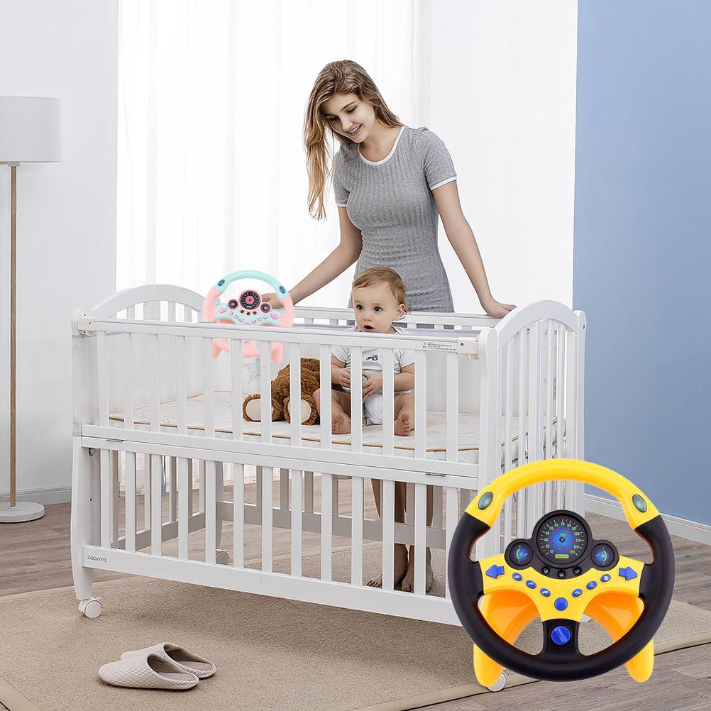 Simulated Steering Wheel Toy Kids Educational Sounding Toy Copilot Simulation Steering Wheel Toy