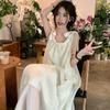 Women's Elegant Seaside Resort Spaghetti Strap Long Dress with Inner Lining
