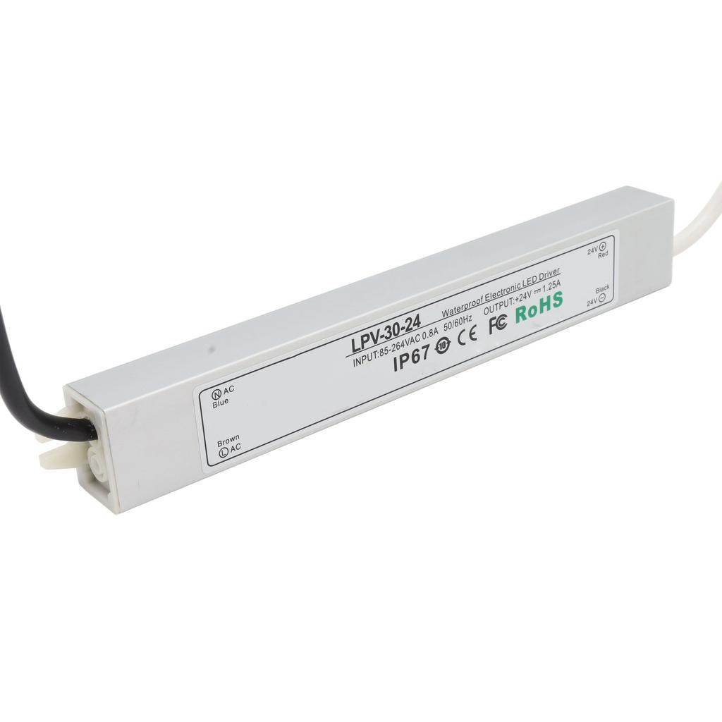 LED Driver IP67 Waterproof 24V Low Voltage Output Power Supply Transformer Adapter for Lamp Security Camera 85‑264V LPV