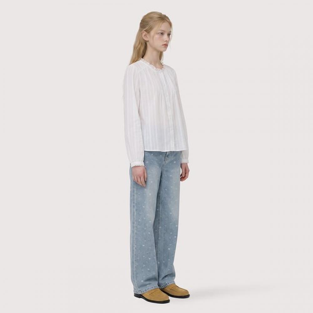 Thursday Island Jacquard Straight Fit Denim Pants T266mje139w